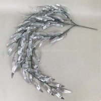 120cm Plastic Hanging Artificial Willow Tree Leaf Landscape Decoration Artificial Silver Leaves