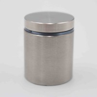 Stable Advertising Screw Stainless Steel Mirror Holder with Satin Finish