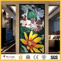 New Style Mixed Color Glass Art Mosaic Murals for Wall