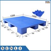 1200x1000X140 Flat Deck HDPE Plastic Pallet with 9 Feet