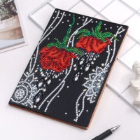 5D DIY Special Shaped 5D Diamond Notebook Rose Flower and Lines Picture Diamond Embroidery Handicraf