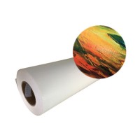 Factory Glossy Inkjet Artist Blank Fabric Roll Poly Cotton Canvas