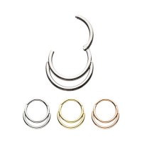Bright Shine 316L Surgical Stainless Steel Jewelry Piercings Hinged Nose Ring Segment Clicker