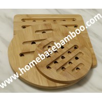 LFGB FDA Cheap Bamboo Trivet Coaster Table Mat Promotion Gift