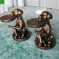 OEM Cartoon Copper Dog Resin Sculpture