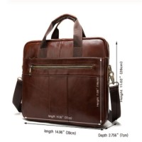Men's Briefcase Bag Men's Genuine Leather Laptop Bag Business Tote