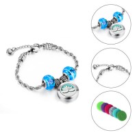 Promotion Gift Aromatherapy Stainless Steel DIY Essential Oil Diffuser Aromatherapy Bracelet
