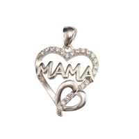 Cheap Personalized 925 Sterling Necklace Mama Pendant Jewelry Silver Heart Pendants Charms