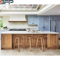Chinese Factory Contemporary Solid Wood Kitchen Cabinets Kitchen Cupboard