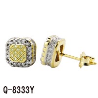 2017 New Arrival 925 Silver Micro Pave Setting CZ Earring Studs.