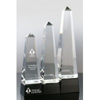 Crystal Obelisk on Black Base Corporate Gifts for Outstanding Performance Awards Trophies (#5235  #5
