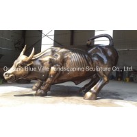 Manufacture Famous Metal Casting Bronze Bull Statue Animal Sculpture Basg-04