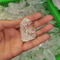 Natural Cracked Rock Crystal Gemstone Points