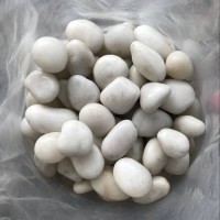 High Polished White Color Pebble Stone