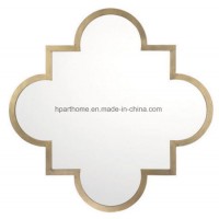 Flat Decorative Mirror Collection Framed Mirror in Brushed Gold Finish