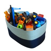 Foldable Cotton Rope Bin/Storage Box/ Storage Basket for Cloths and Toys