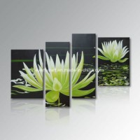 Handmade Reproduction Oil Painting Water Lily Canvas Oil Painting Wall Art Home Decorations