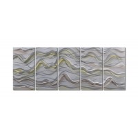 100% Handmade Abstract Aluminum Painting for Wall Arts