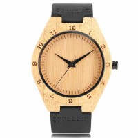 Cheap Black Watches with Your Logo for Men Wood Bamboo Watch