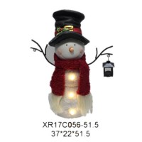 Polyresin Snowman Christmas Decor Resin Craft Christmas Gift with LED Light