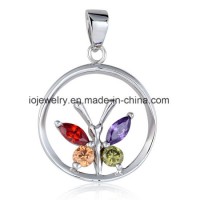 Crystal Butterfly Jewelry Silver Butterfly Pendant Necklace