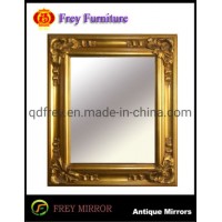 Ornate Wooden Wall Mirror Frame Finished Shiny Golden