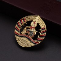 Popular Customized 3D Emblem Enamel Metal Badges Gold Lapel Pin