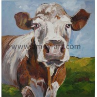 Hand Painted Cow Oil Paintings for Farm House