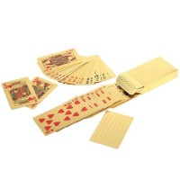 24K Gold Poker Cards Waterproof Playing Cards for Table Games Entertainment