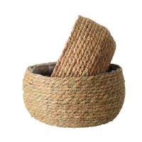 Round Handmade Grass/Sea Water Hyacinth Any Friendly Natural Material Home Storage/Clothing Acessori