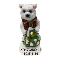 Amazon Best Selling Polyresin/Resin Bear Christmas Bear with LED Light