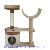 OEM Wooden Pet Cat Playing Scratching Tree House