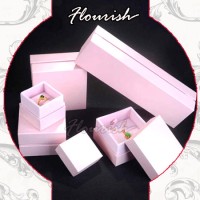 Wholesale Luxury Pink Foldable Cardboard Jewelry Gift/ Necklace/ Ring/ Bracelet Packaging Gift Box f