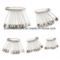 Nickel Plated Steel Metal Safety Pin 6 Sizes
