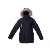 Men's Winter Jacket Detachable Faux-Fur Hooded Padding Coat