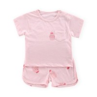 Baby Round Neck Short T-Shirt Set Children Girl Wear