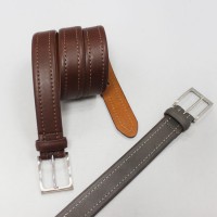Genuine Leather Men's Belt High Quality Cowhide Belt with Zinc Pin Buckle 35-15122