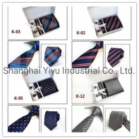 Fashion Polyester Necktie Set Line Ties