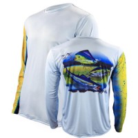 Custom Sublimation UV Protection Quick Dry Printing Long Sleeve Fishing Shirts for Beach Sailing Sum