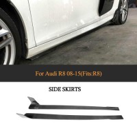 Carbon Fiber Side Skirt Extensions for Audi R8 2008-2015 Car Accessory