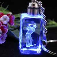 Customized Crystal Keychain with LED Light