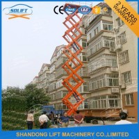 4 Wheels Mobile Scissor Lift Pallet Truck for Aerial Work 14m Max Lifting Height