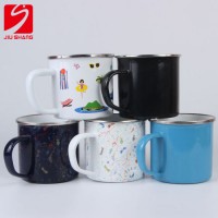 Powder Coat Classical Enamel Coffee Cup and Drinking Cup at Stock