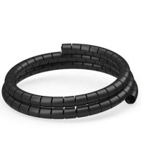 Black Plastic Electrical PE Cable Spiral Wire Zip Wrap