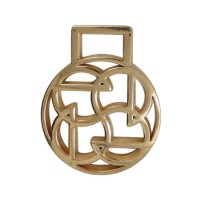 Hollow Metal Tag Logo in Light Gold Golor for Handbag