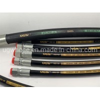 High Pressure Wire Braided Hydraulic Rubber Hose Assembly En853 1sn/2sn SAE100 R1at/R2at