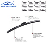 Clwiper Cl819-N Hybrid Multifunctional Wiper Blade with 13 Adapters