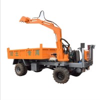Dump Truck for Construction Works with Excavating Bucket