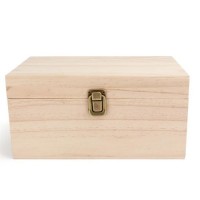 Home Decor Natural Pine Handmade Wooden Storage Box