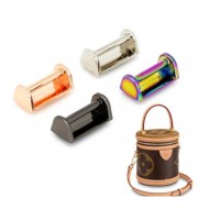 Factory High Quality Charming Bag Fitting Metal Fitting with Covered Leather Brand Lady Bag Handle P